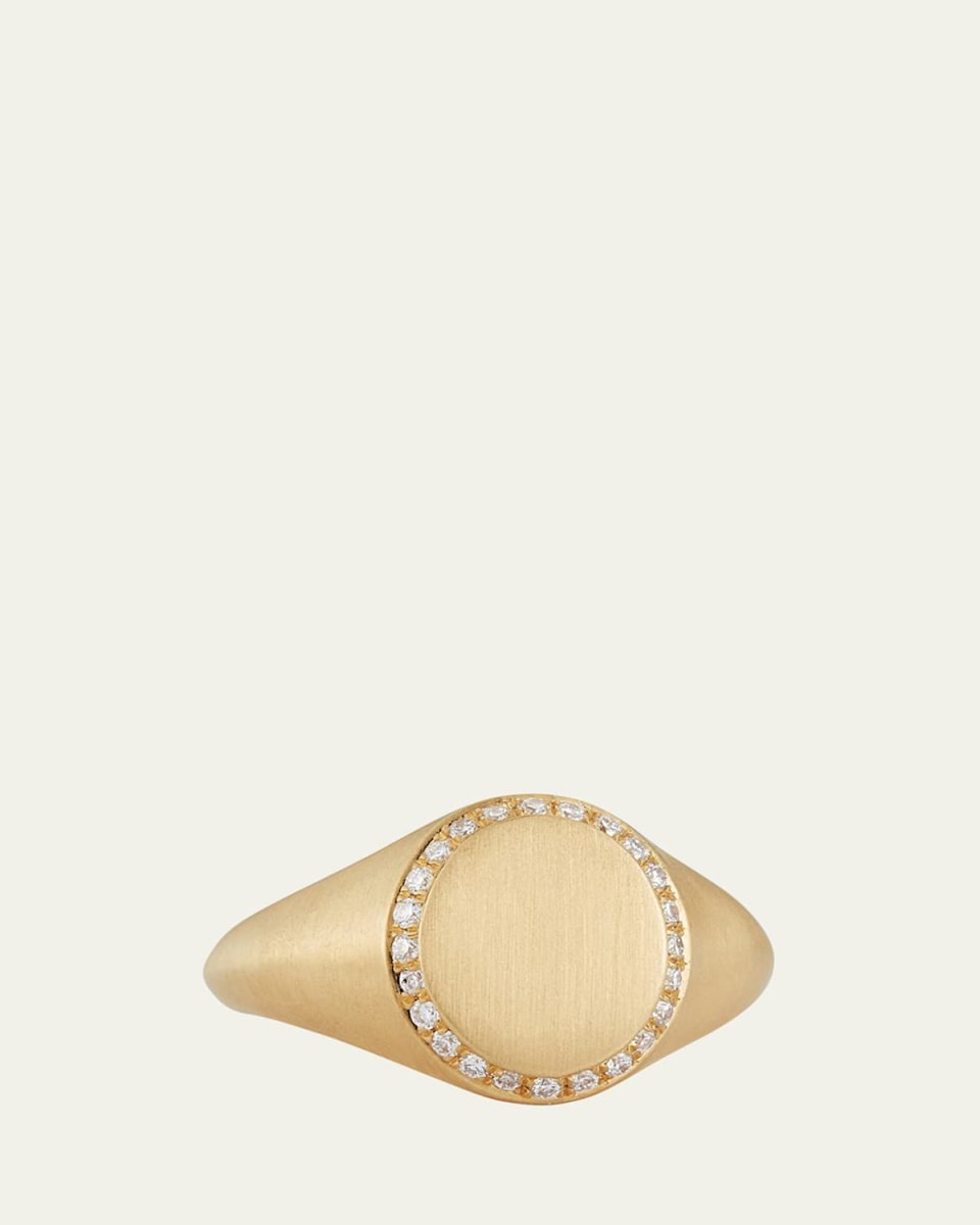 18K Matte Gold Tatum Signet Ring